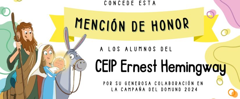 Agradecimiento al CEIP Ernest Hemingway